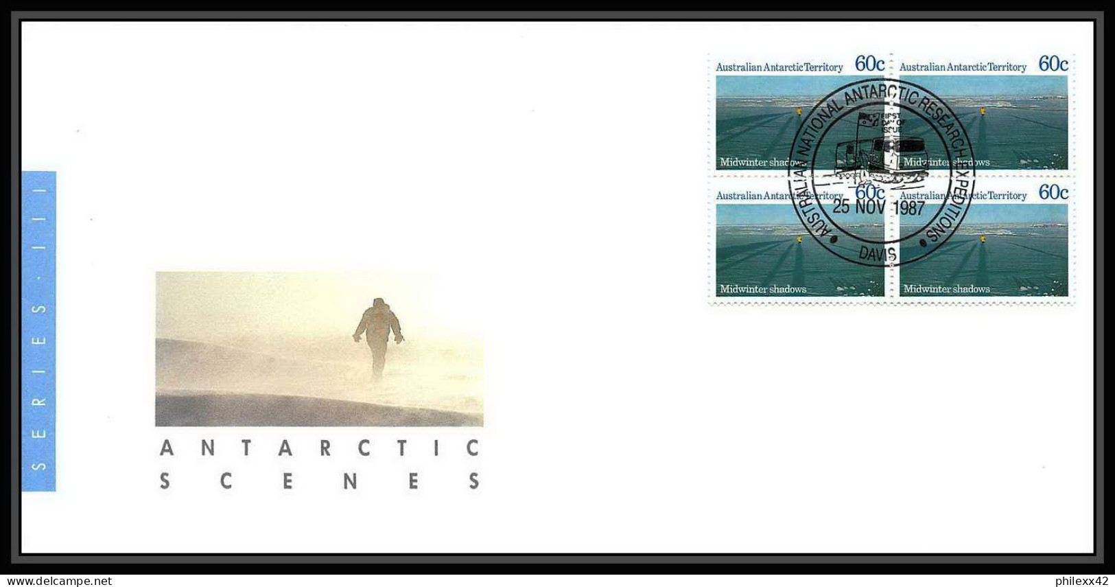 0984 Antarctic Polar Antarctica australian Antarctic territory Lettre (cover) 1987 5 lettres