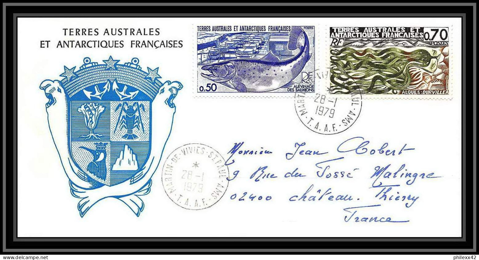 0036 Taaf Terres Australes Antarctic Lettre (cover) 28/01/1979 - Briefe U. Dokumente