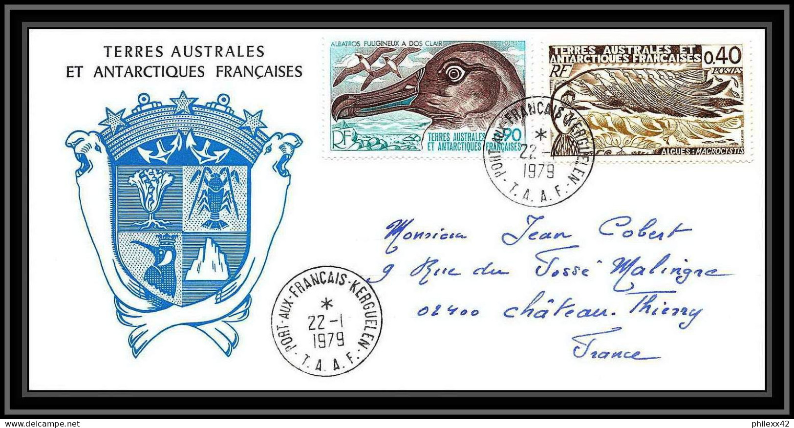 0034 Taaf Terres Australes Antarctic Lettre (cover) 22/01/1979 - Storia Postale
