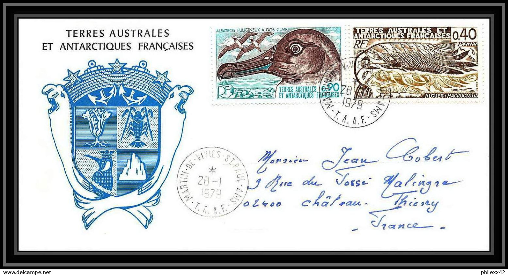 0033 Taaf Terres Australes Antarctic Lettre (cover) 28/01/1979 - Brieven En Documenten