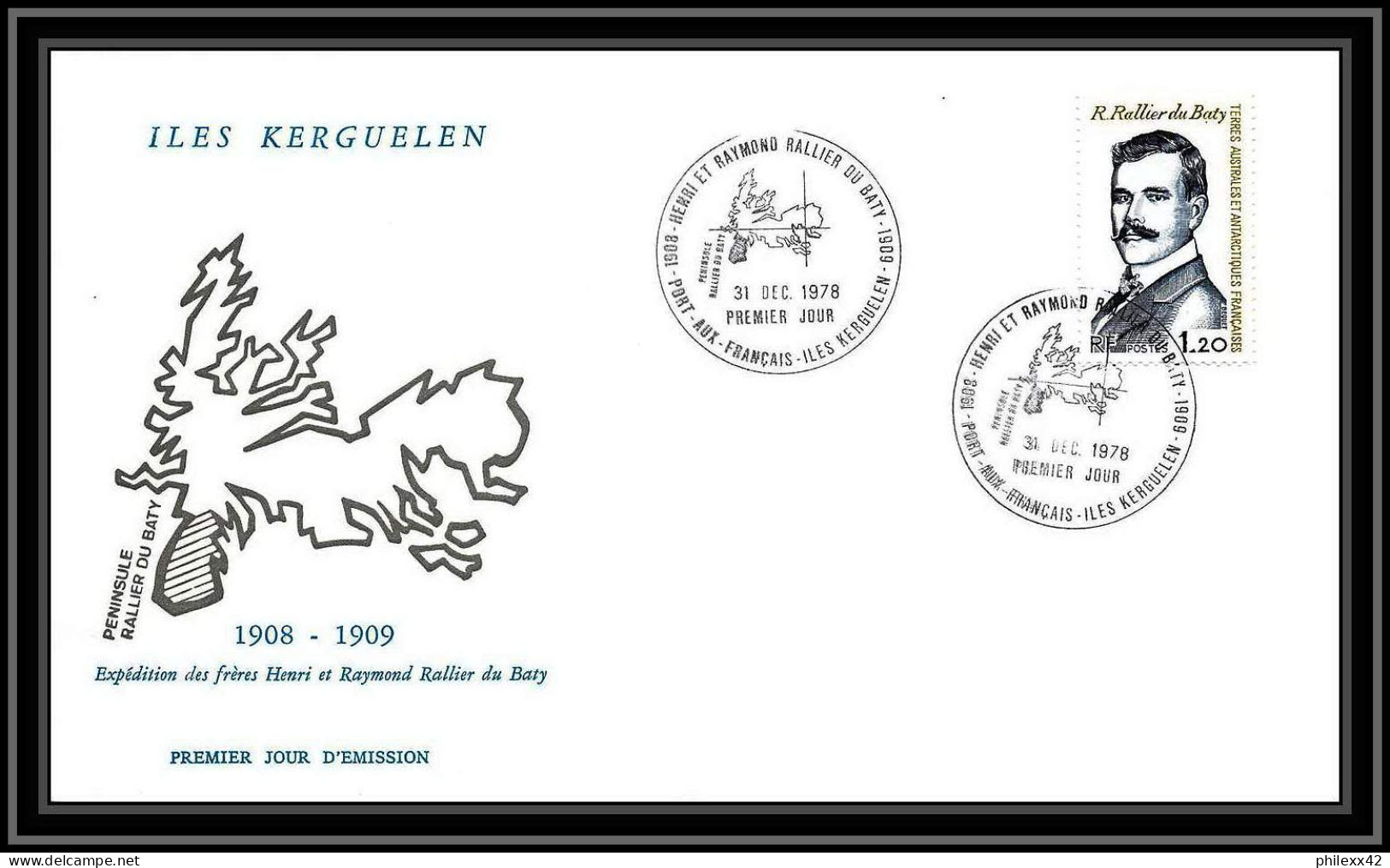 0031 TAAF Antarctic N° 76 Lettre (cover) 31/12/1978 Sapmer KERGUELEN - Storia Postale