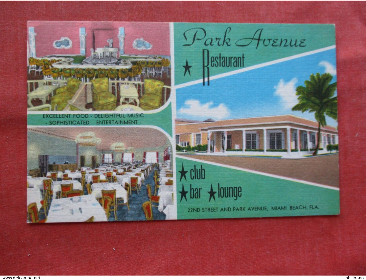 Park Avenue Restaurant.  Miami Beach - Florida > Miami Beach    Ref 6382 - Miami Beach
