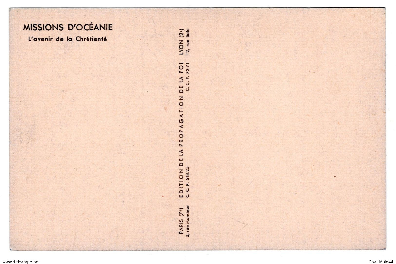 Missions D'Océanie. L'avenir De La Chrétienté. Carte Postale. Edition De La Propagation De La Foi, Lyon - Sonstige & Ohne Zuordnung