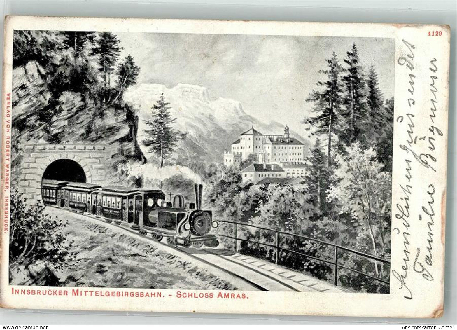 10710603 - Eisenbahn Innsbrucker Mittelgebirgsbahn , Schloss Amras - Seilbahnen