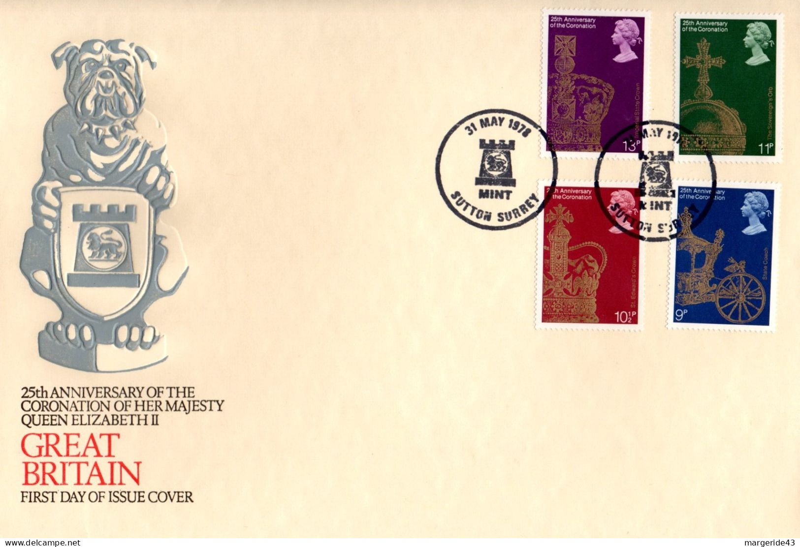 GB & COMMONWEALTH 19 FDC 25 COURONNEMENT ELIZABETH II