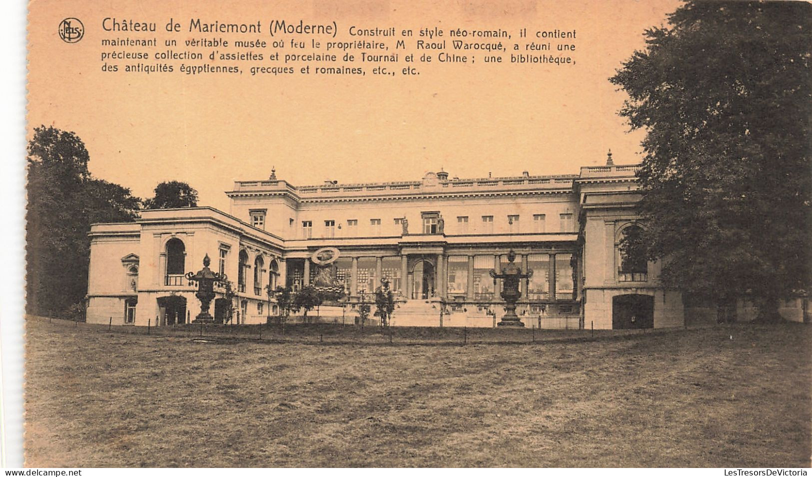 BELGIQUE - Morlanwelz - Château De Mariemont (Moderne) - Construit En Style Néoromain  - Carte Postale Ancienne - Morlanwelz