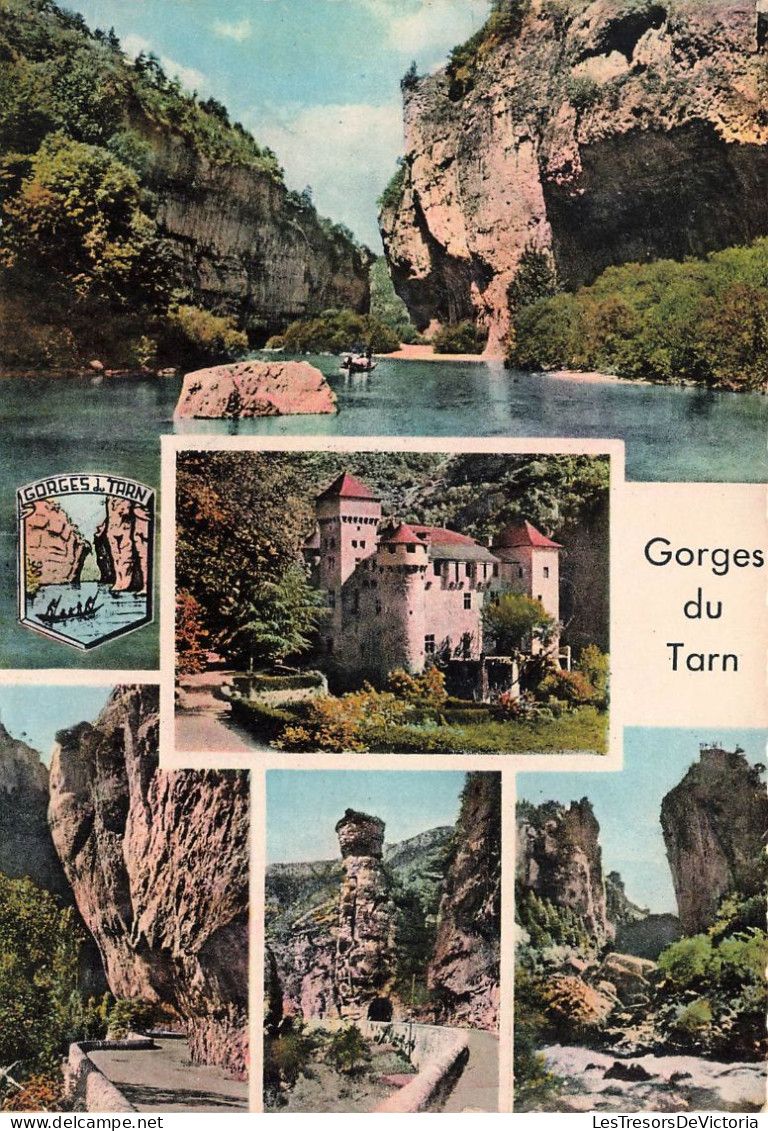 FRANCE - Gorges Du Tarn - Les Détroits - Château De La Caze - Cirque Des Baumes - Pougnadoires - Carte Postale - Gorges Du Tarn