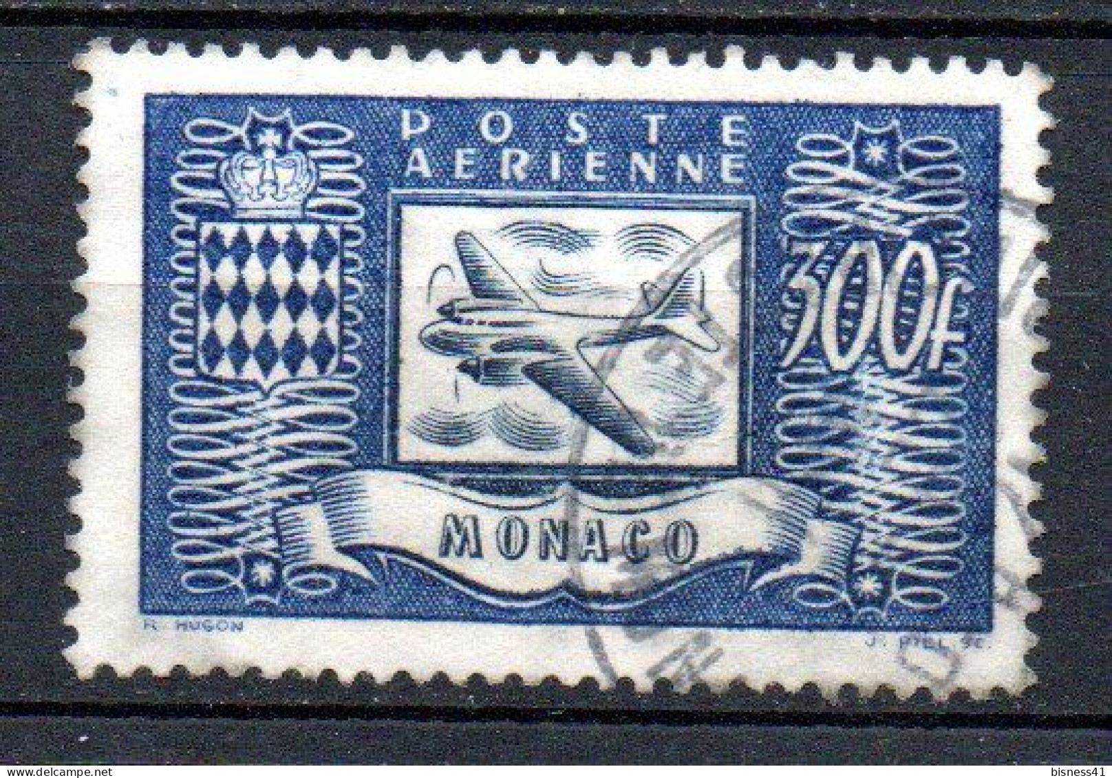 Col41 Monaco 1949 PA N° 42 Oblitéré Cote 87,00 € - Poste Aérienne