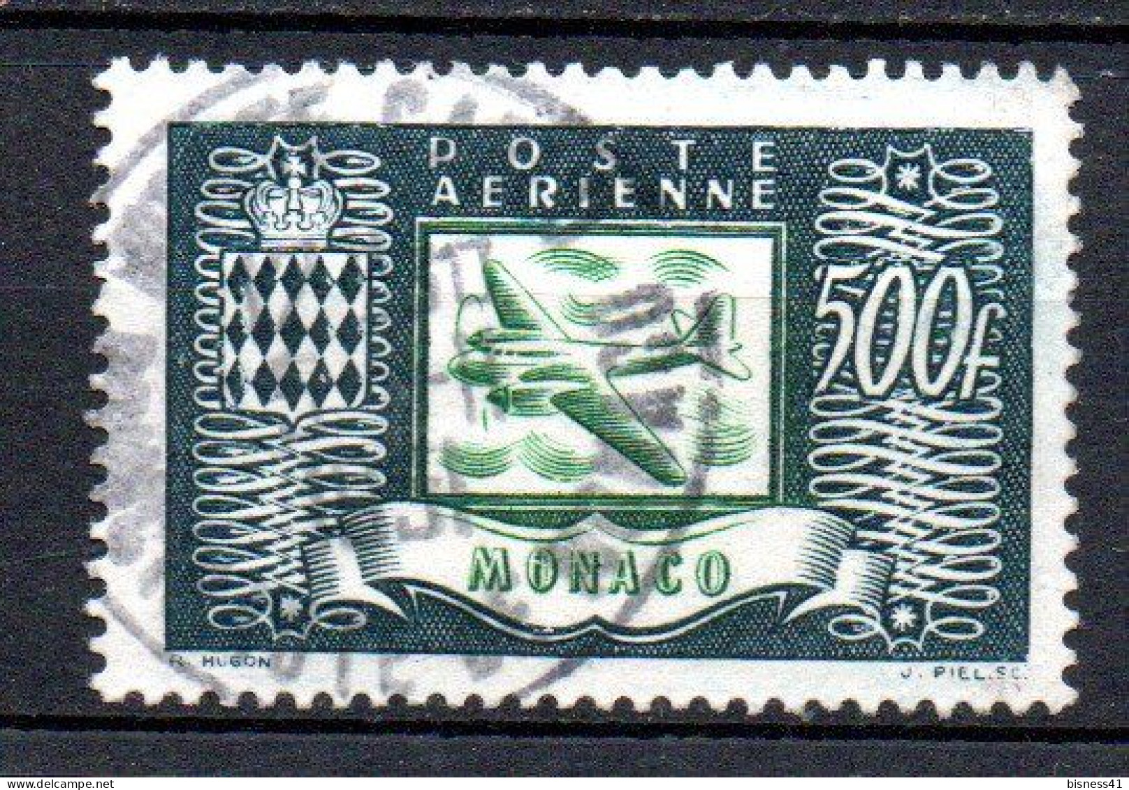 Col41 Monaco 1949 PA N° 43 Oblitéré Cote 48,00 € - Airmail