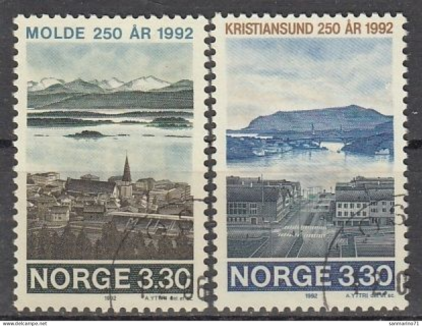 NORWAY 1098-1099,used,falc Hinged - Usati