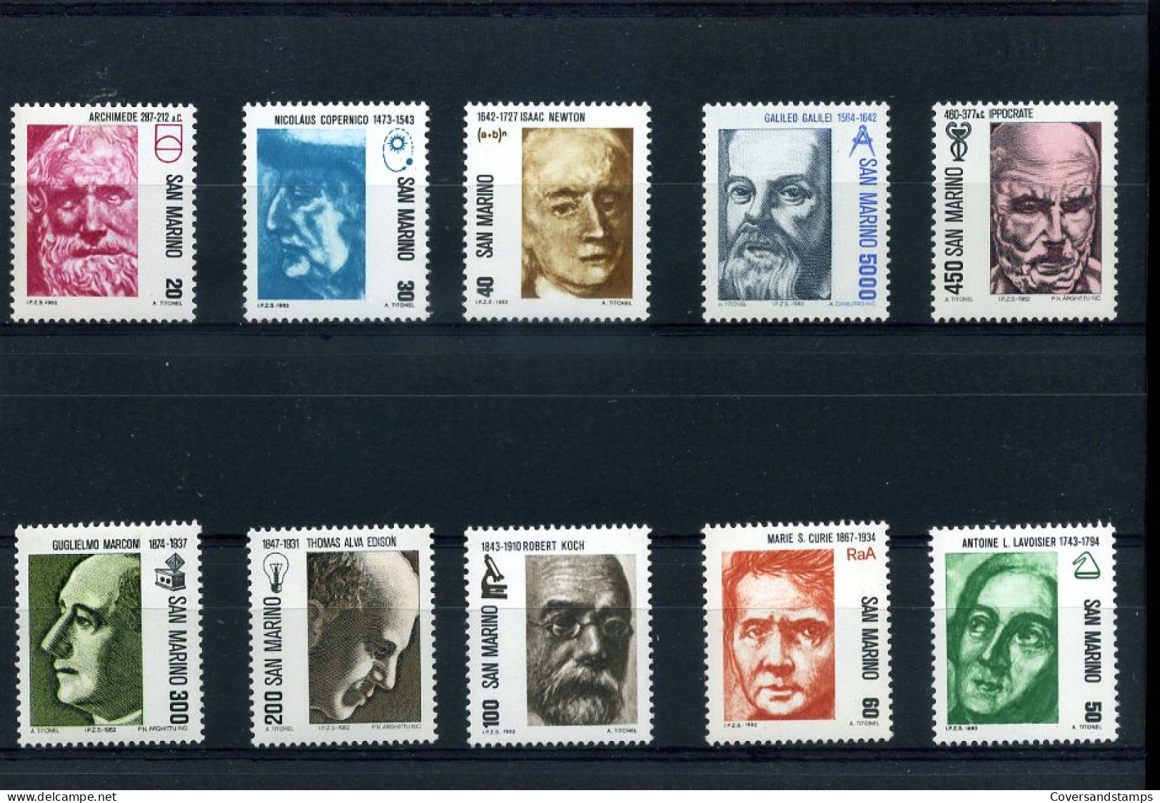 San Marino - Scientists / Wetenschappers ** MNH                        - Unused Stamps