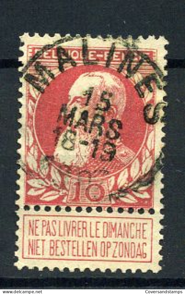 74 - Gest / Obl / Used  - Malines - 1905 Barbas Largas