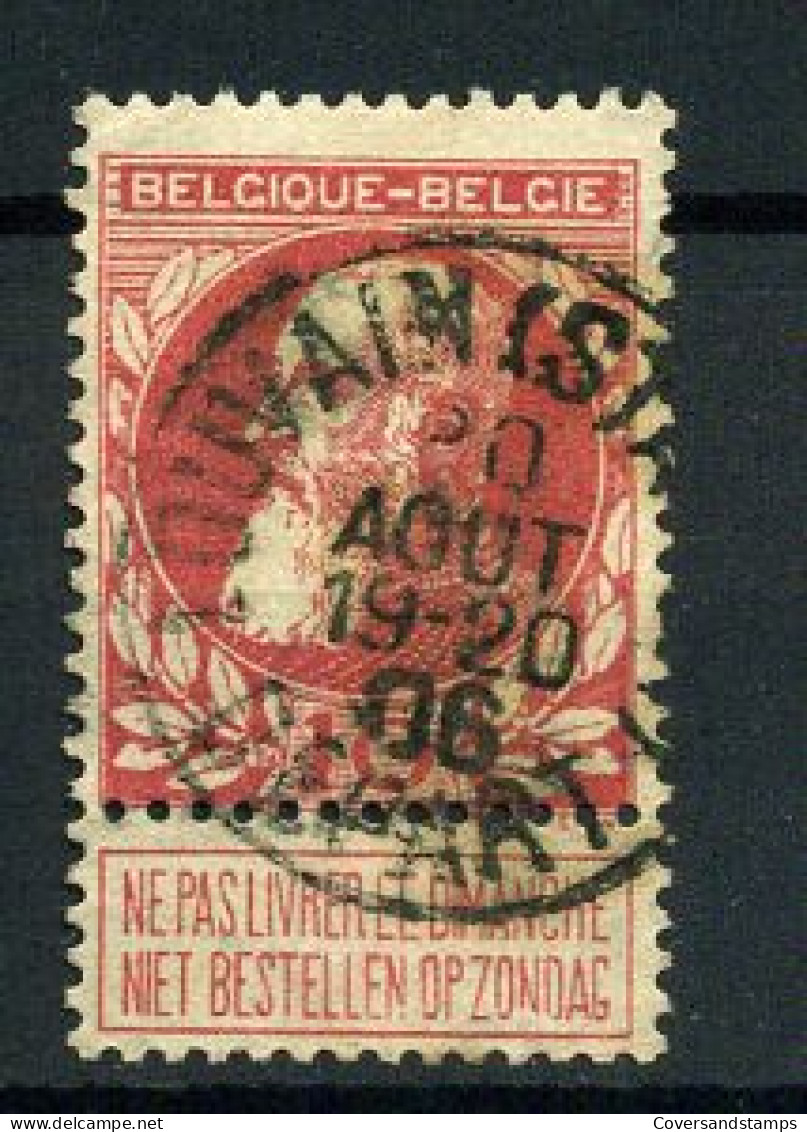 74 - Gest / Obl / Used  - Louvain Station (départ) - 1905 Grosse Barbe