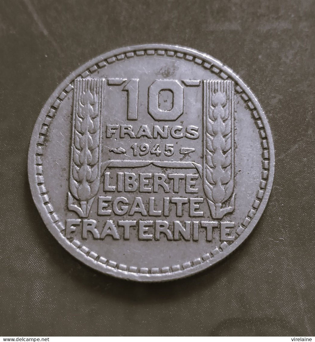 FRANCE 10 FRANCS TURIN 1945 GROSSE TÊTE RAMEAUX COURTS (B01 40) - 10 Francs