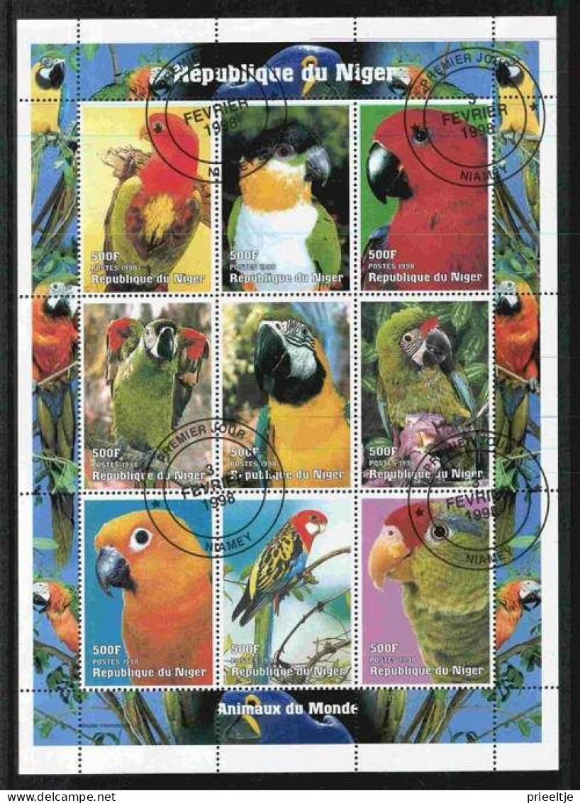 Niger 1998 Parrot Sheet Y.T. 1247/1255  (0) - Niger (1960-...)