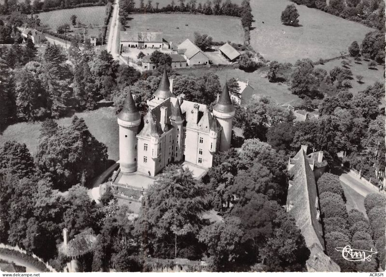 Environs De La CHATRE ST CHARTIER Vue Aerienne Chateau Feodal Du XVe S Restaure Et Compose 2(scan Recto-verso) MA1015 - La Chatre