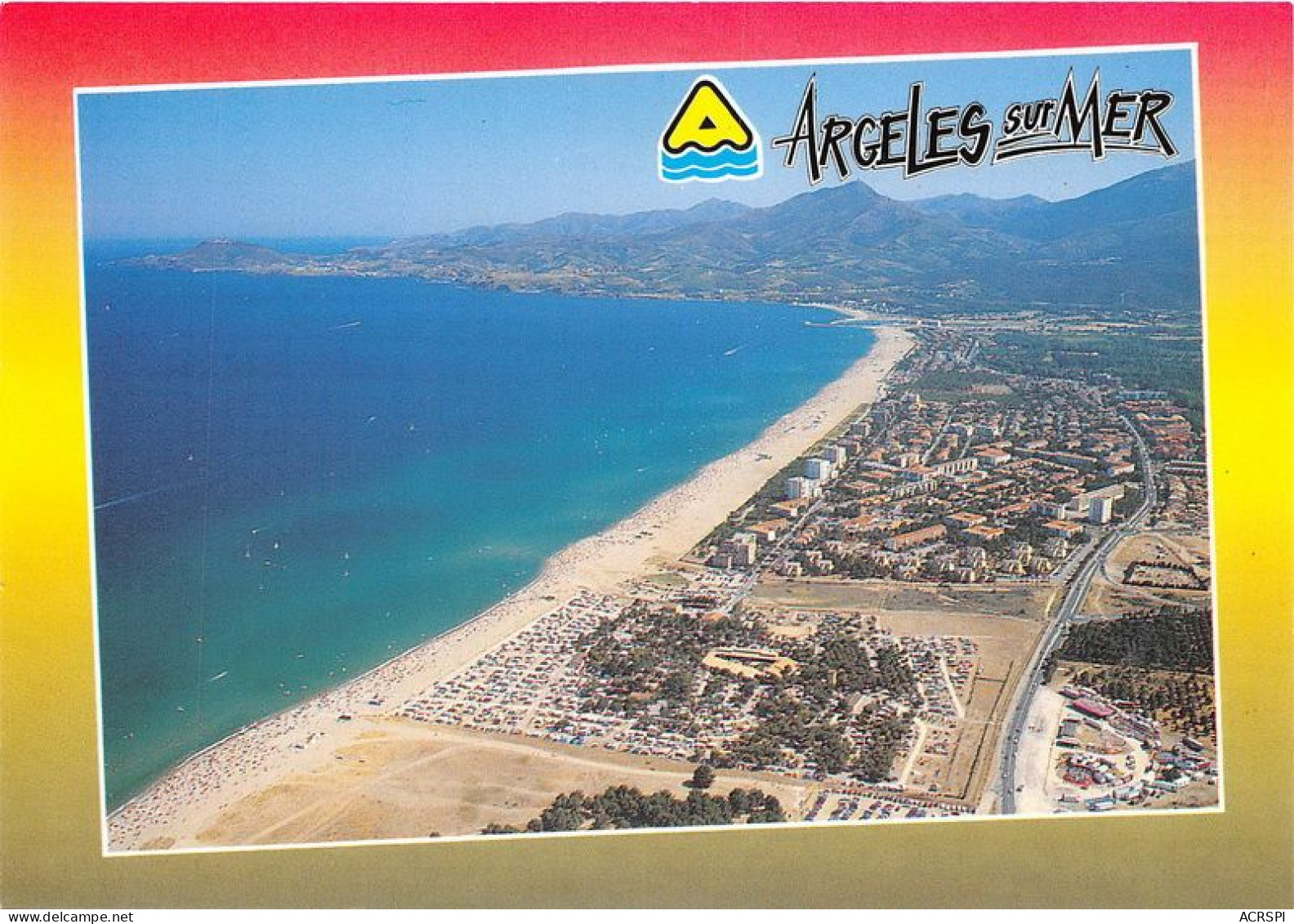 ARGELES S MER La Plage Des Pyrenees Vue Generale De La Station Au Fond Les Alberes La Tour 23(scan Recto-verso) MA1014 - Argeles Sur Mer