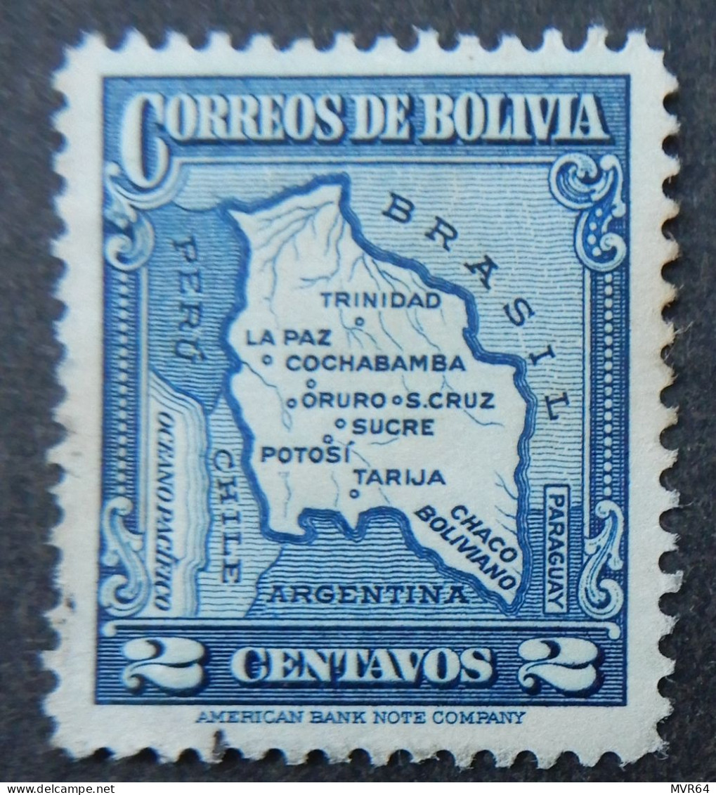 Bolivië Bolivia 1935 (1) Map Of Bolivia - Bolivia