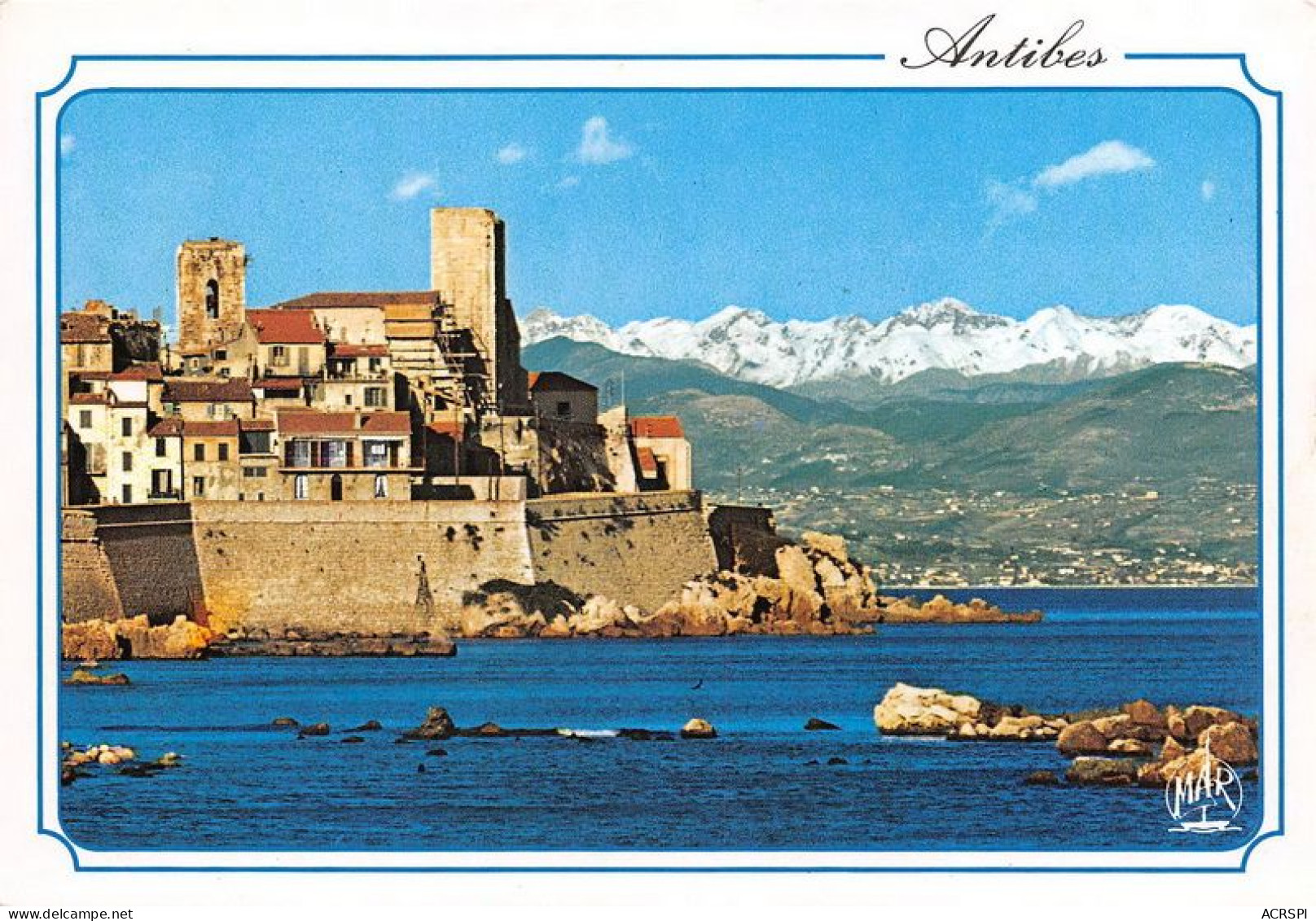 ANTIBES Les Remaprts Et Les Alpes 5(scan Recto-verso) MA1004 - Antibes - Les Remparts