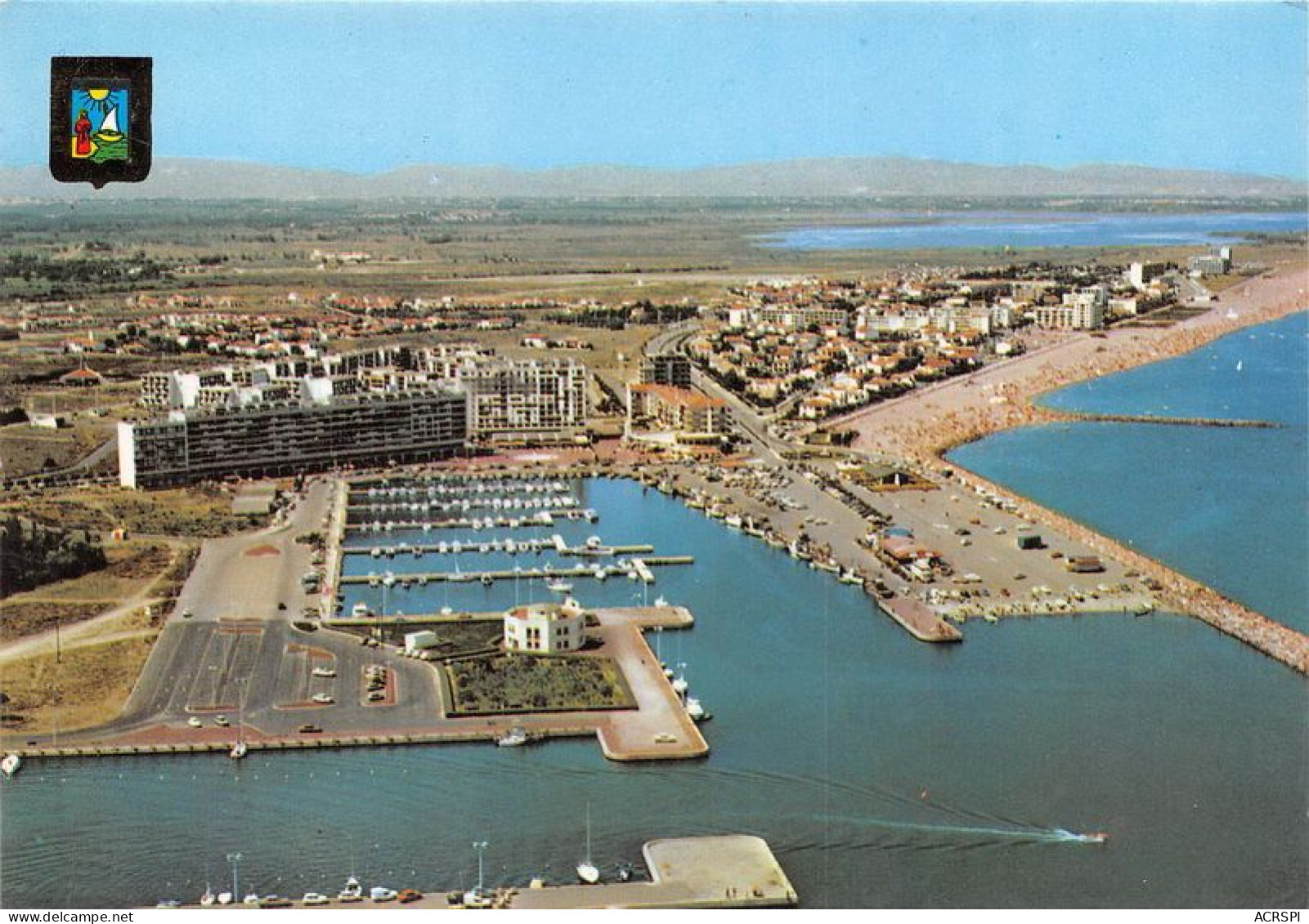 SAINT CYPRIEN PLAGE Vue Aerienne Du Port 28(scan Recto-verso) MA1003 - Saint Cyprien