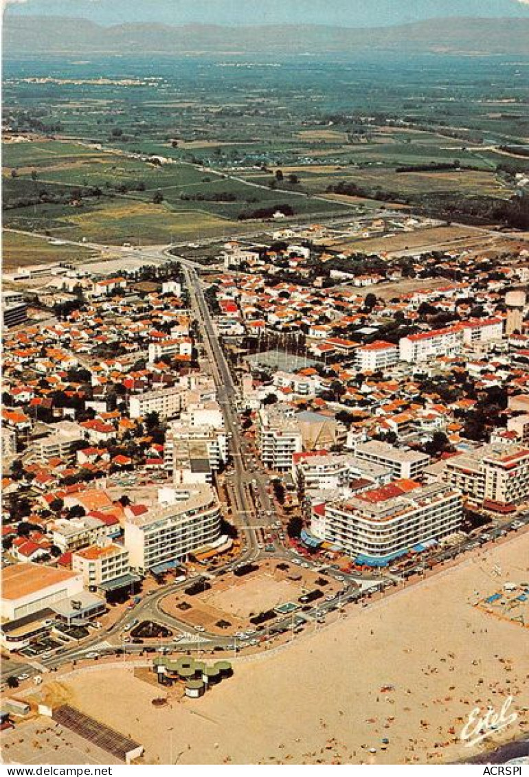 CANET PLAGE Vue Aerienne La Plage La Place Et L Avenue De La Mediteranee 19(scan Recto-verso) MA1003 - Canet Plage