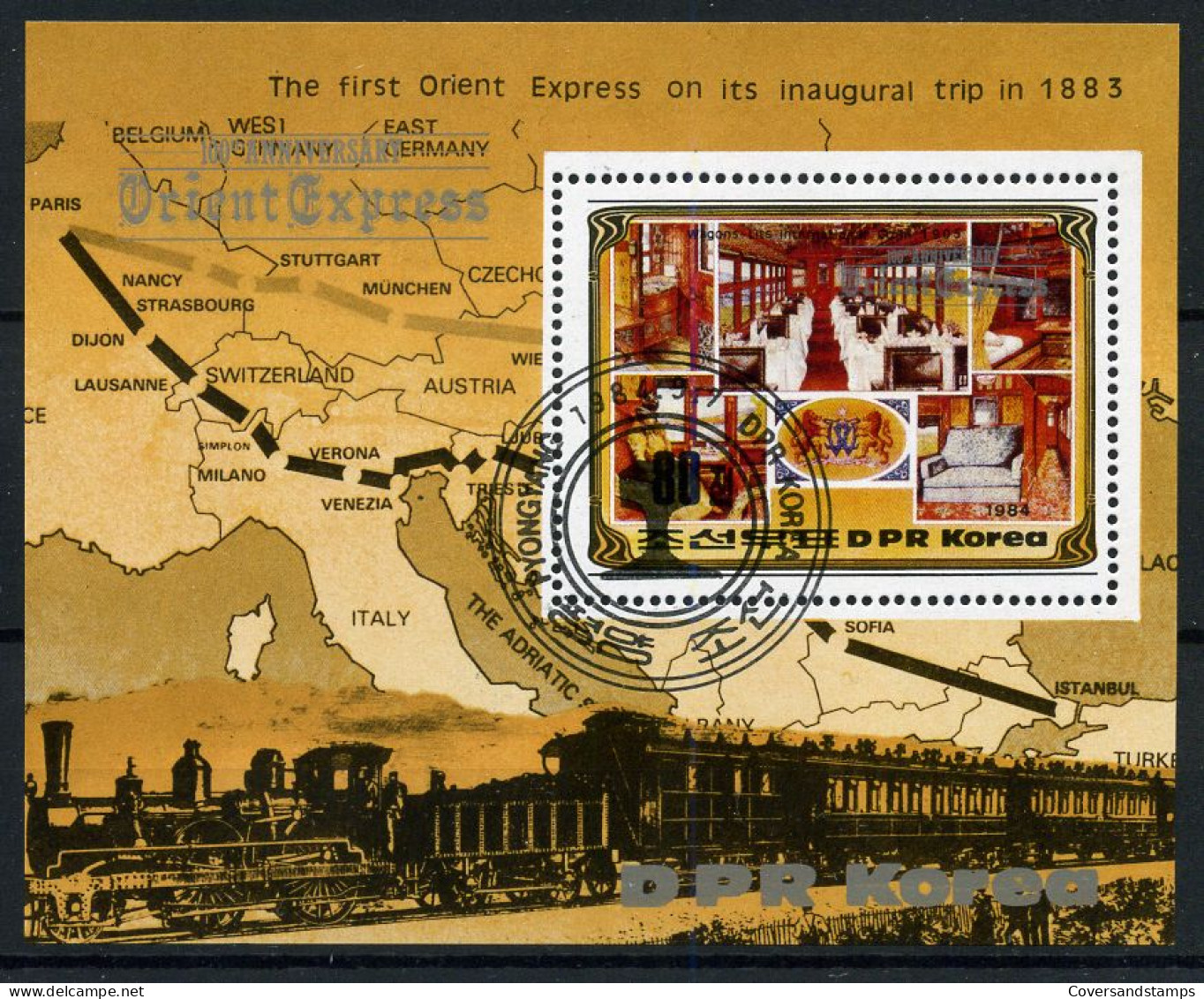 DPR Korea - The First Orient Express On Its Inaugural Trip In 1883 - Trains