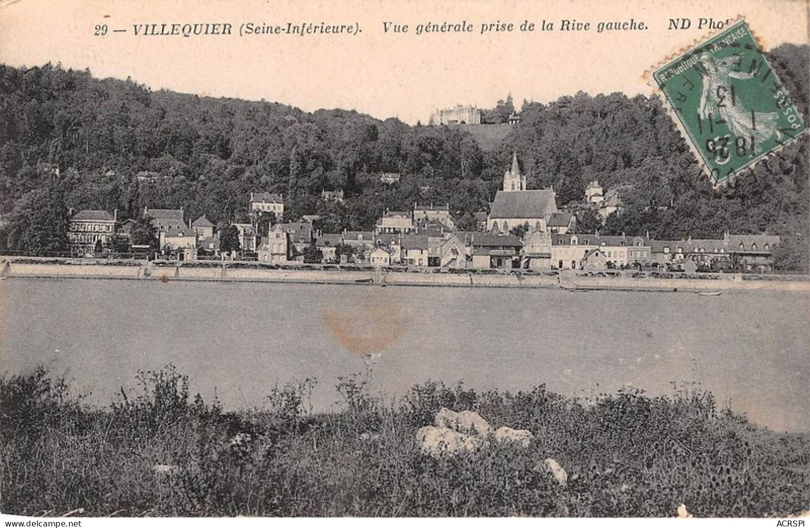 VILLEQUIER Vue Generale Prise De La Rive Gauche 13(scan Recto-verso) MA1024 - Villequier