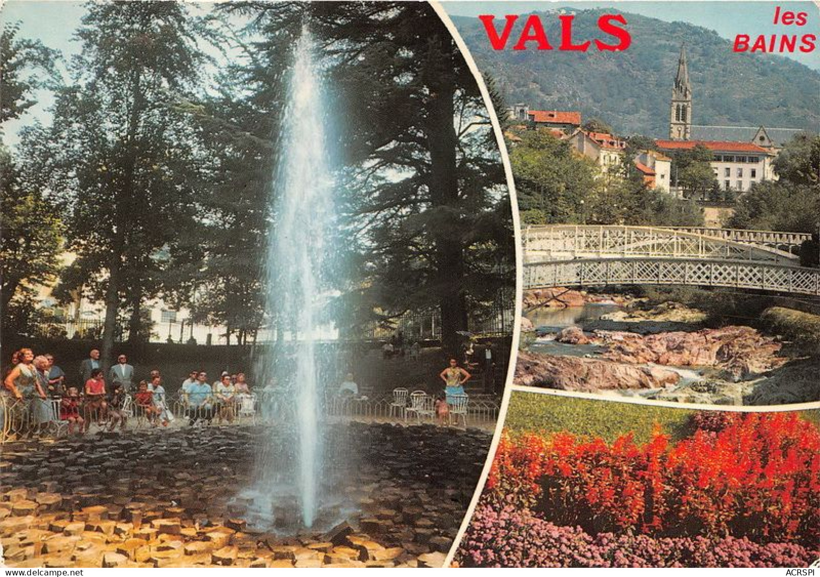 VALS LES BAINS La Source Intermittente Et Les Ponts Sur La Volane 20(scan Recto-verso) MA1057 - Vals Les Bains