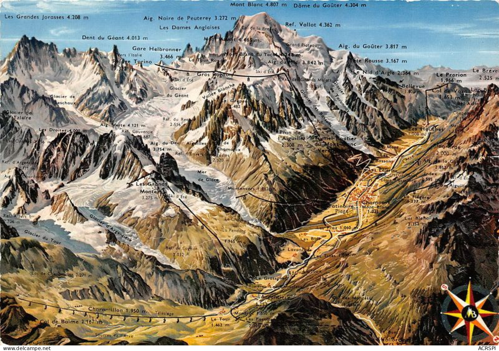 Vallee De CHAMONIX MONT BLANC 10(scan Recto-verso) MA1055 - Chamonix-Mont-Blanc