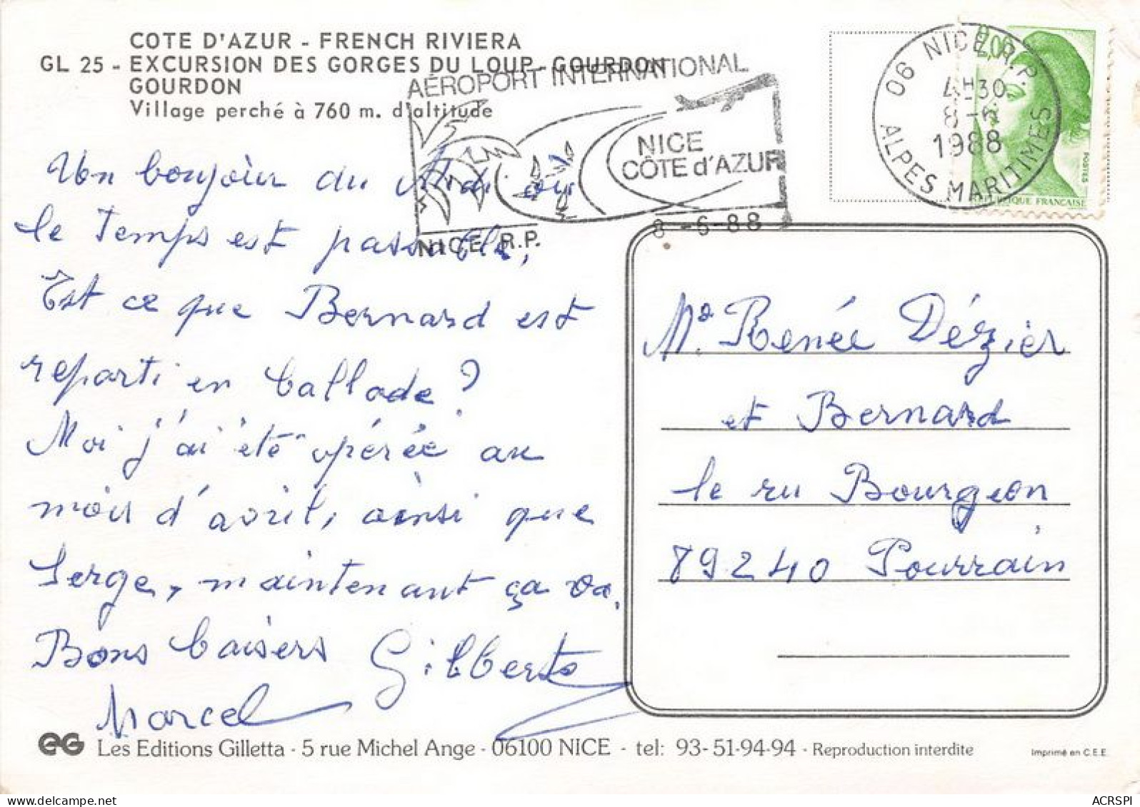 GOURDON Nid D Aigle 760m Village Perche 6(scan Recto-verso) MA1044 - Gourdon