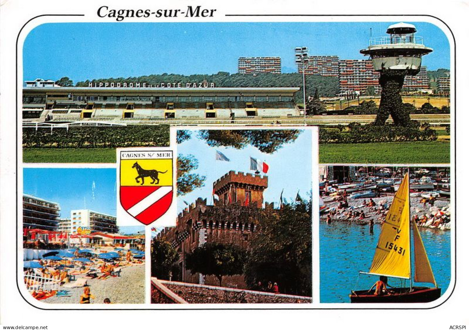 CAGNES SUR MER Hippodrome Les Plages Le Chateau Le Port 15(scan Recto-verso) MA1044 - Cagnes-sur-Mer