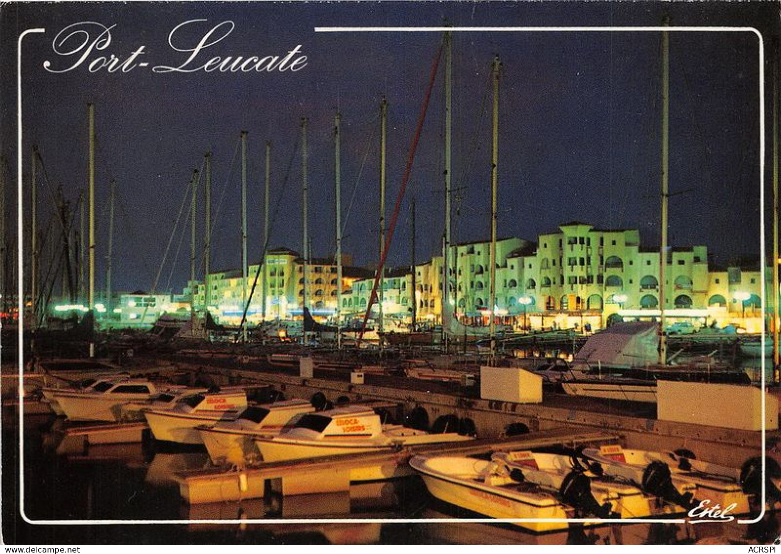 PORT LEUCATE Le Port De Plaisance Vu De Nuit 23(scan Recto-verso) MA1068 - Leucate