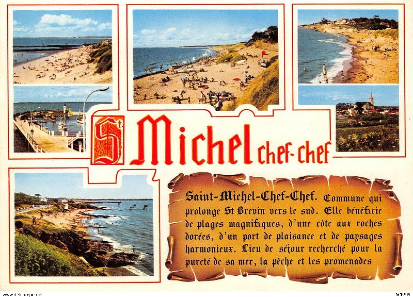 ST MICHEL CHEF CHEF Vues Des Plages Et De La Cote 5(scan Recto-verso) MA1067 - Saint-Michel-Chef-Chef