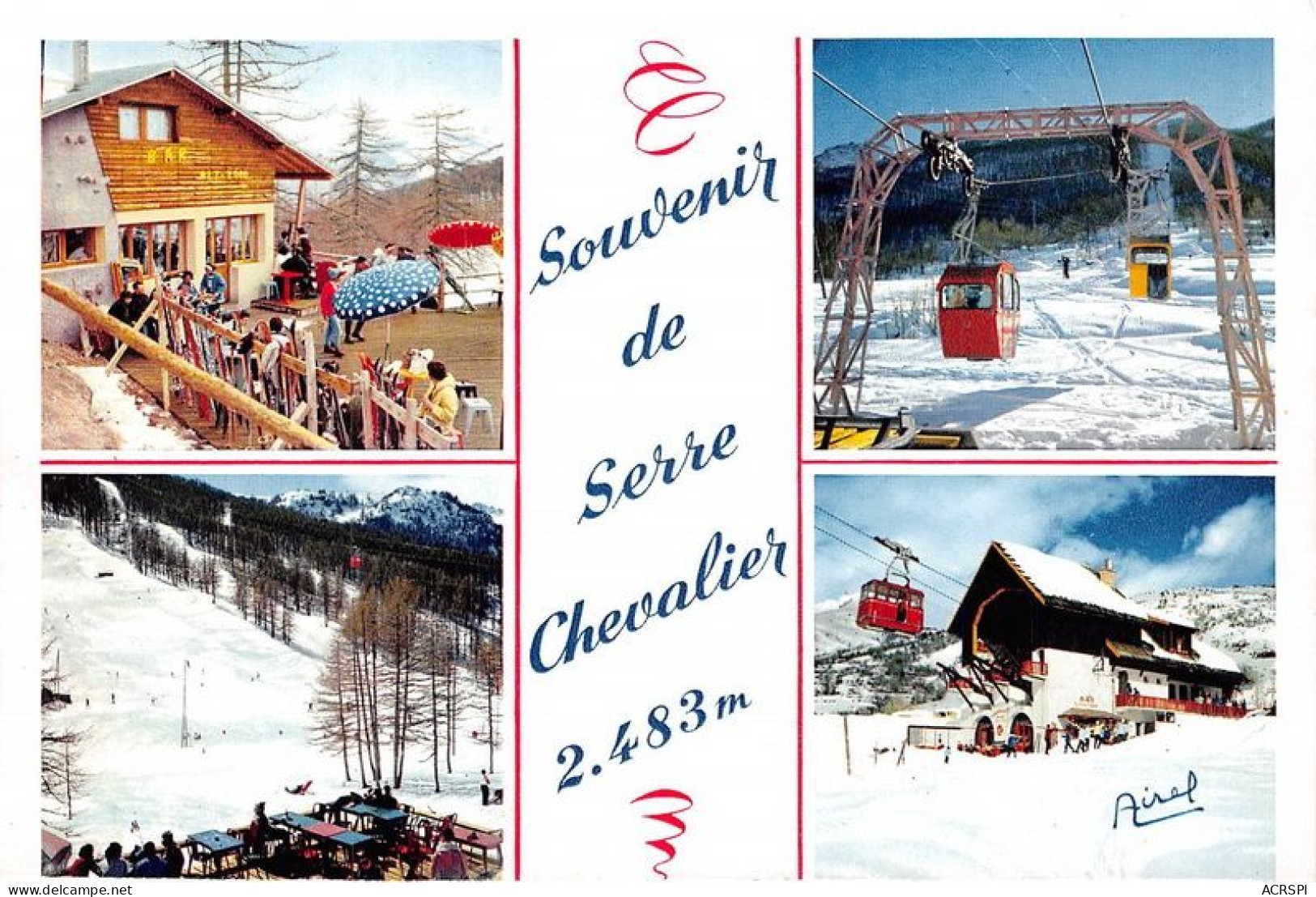 SERRE CHEVALIER La Terrasse Et Le Bar De L Aravet Alt 2000 5(scan Recto-verso) MA1062 - Serre Chevalier