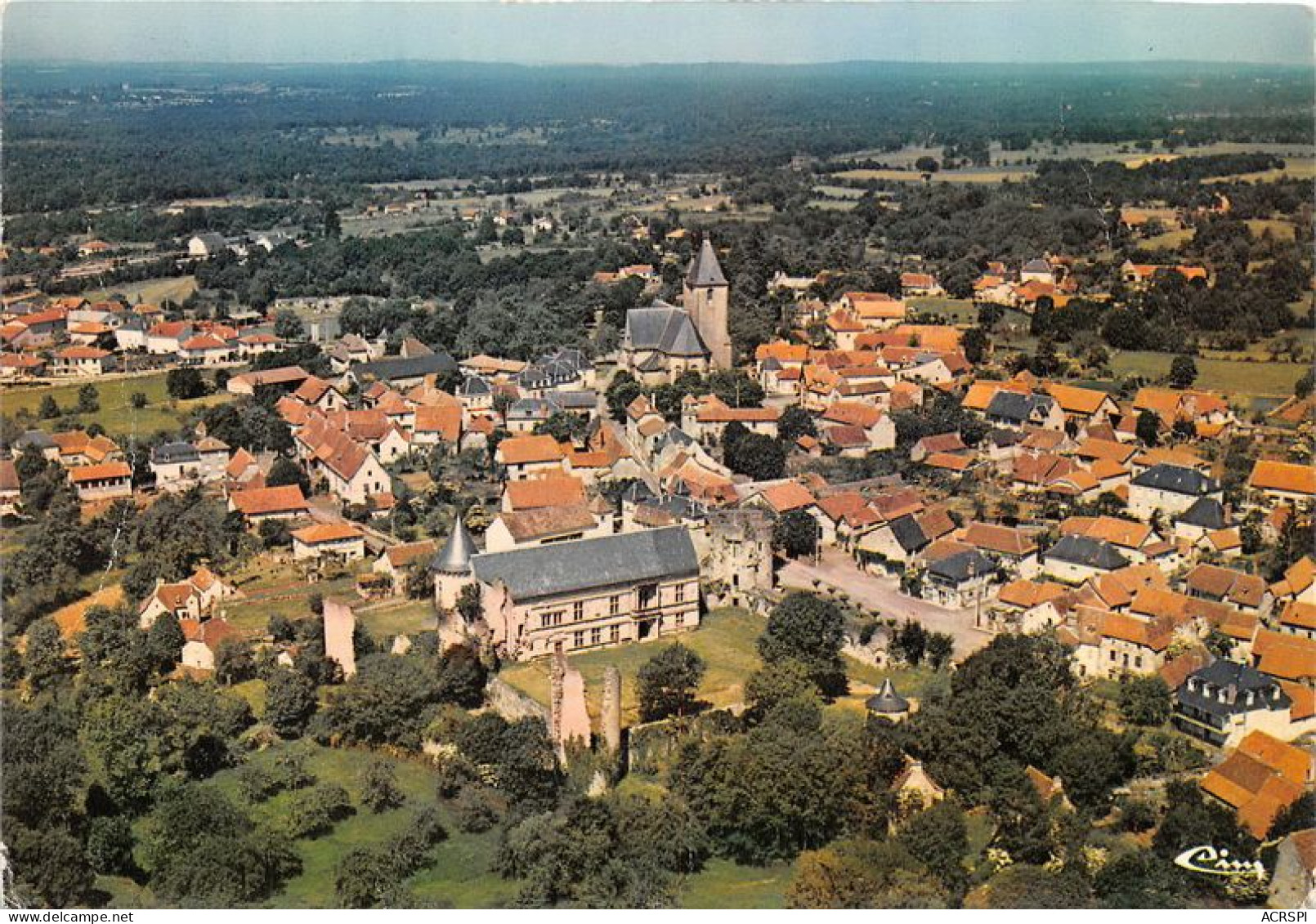 ASSIER Vue Generale Aerienne Avec Le Chateau En Premier Plan 11(scan Recto-verso) MA1095 - Assier