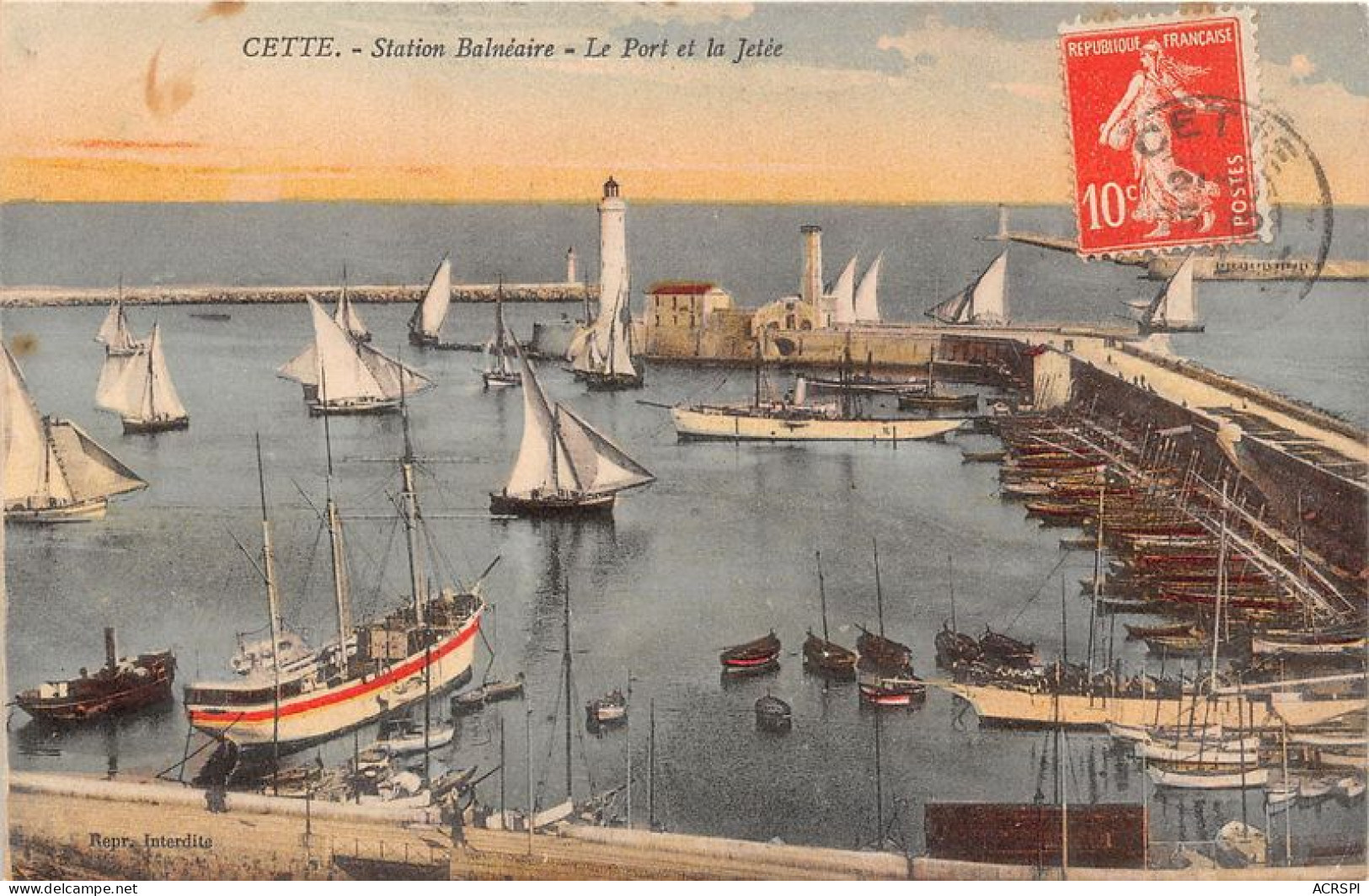 CETTE Station Balneaire Le Port De La Jetee 10(scan Recto-verso) MA1094 - Sete (Cette)
