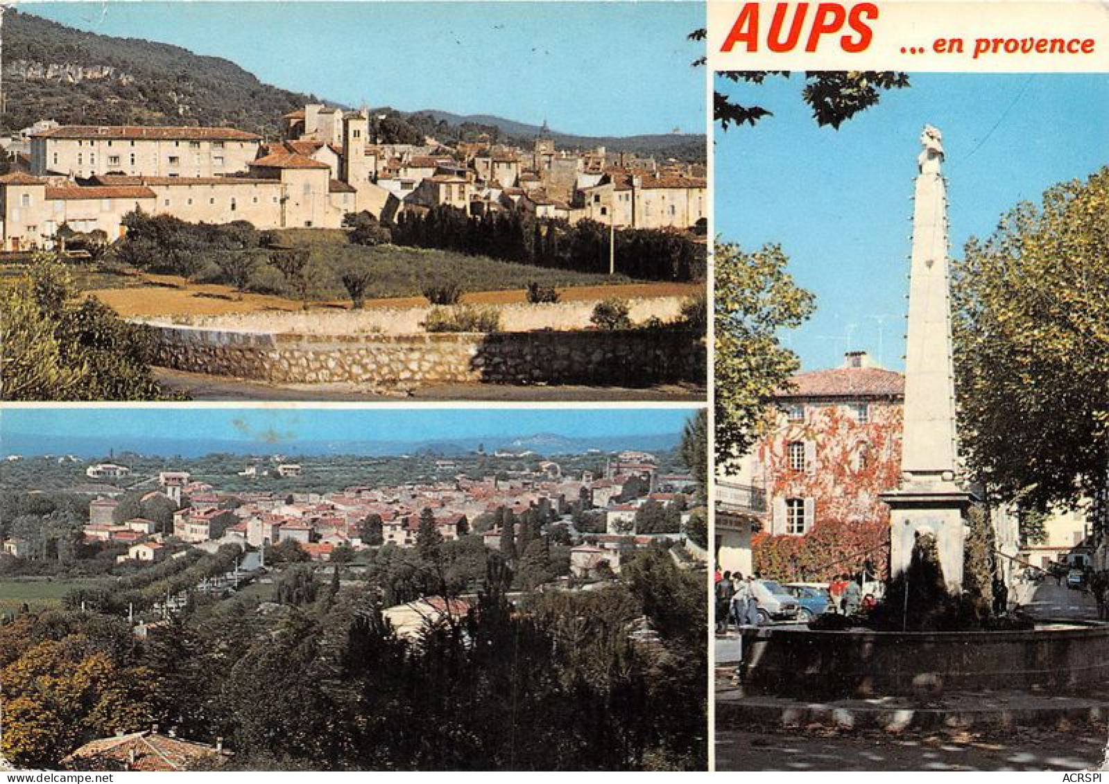 AUPS Vues Du Village Et La Place 6(scan Recto-verso) MA1082 - Aups