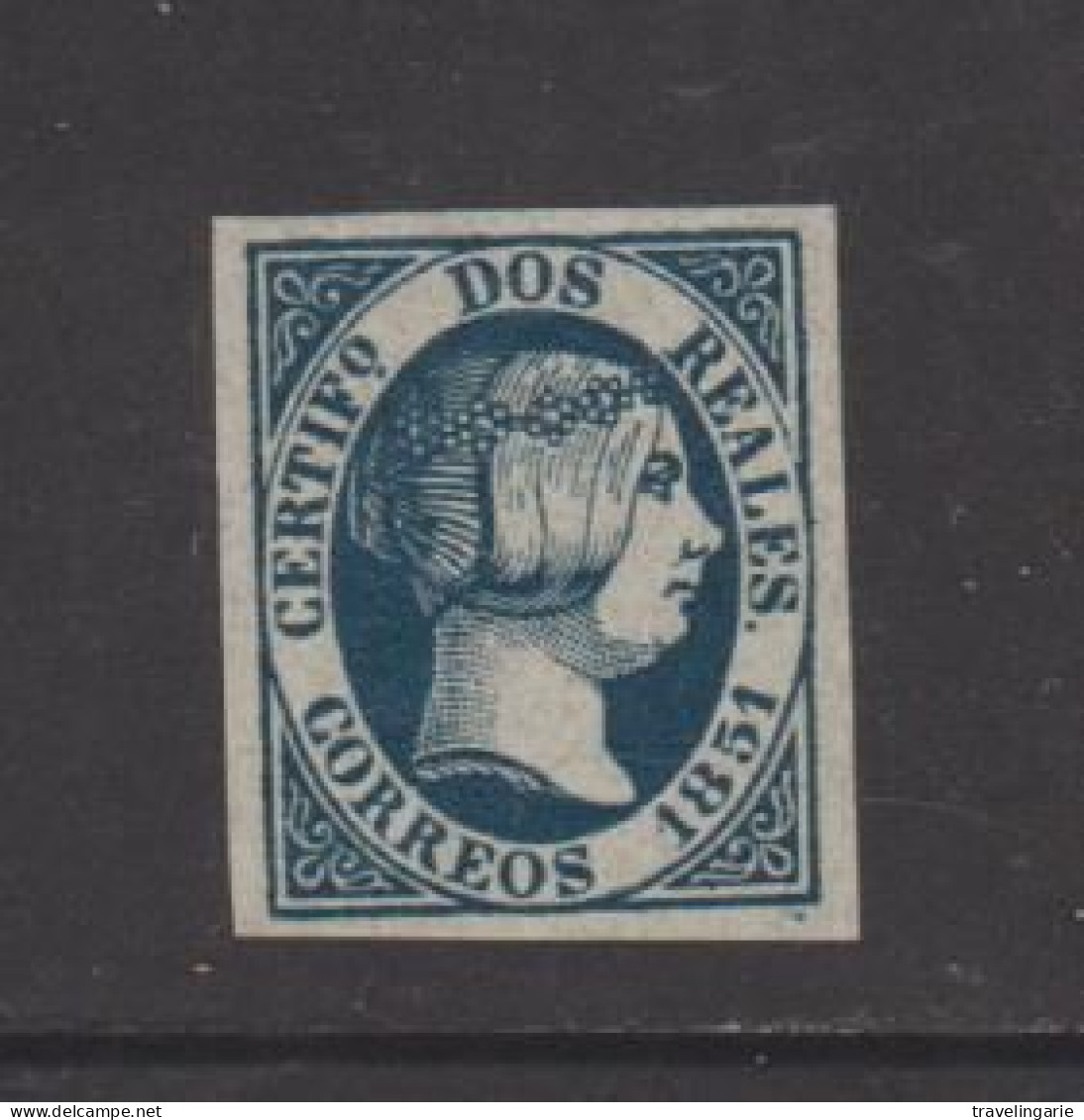 Espana 1851 Isabel II 2 R Bleu/blue FAUX, FALSE ! ** MNH - Nuevos