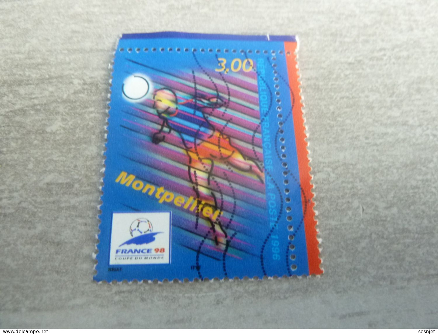 Montpellier - Coupe Du Monde De Football 98 - 3f. - Yt 3011 - Multicolore - Oblitéré - Année 1996 - - 1998 – Francia