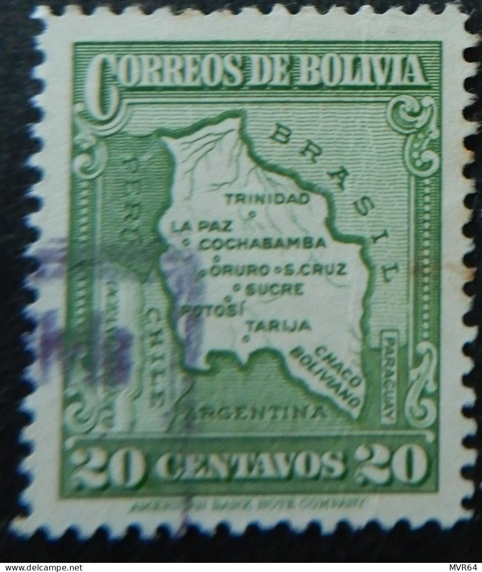 Bolivië Bolivia 1935 (7) Map Of Bolivia - Bolivia