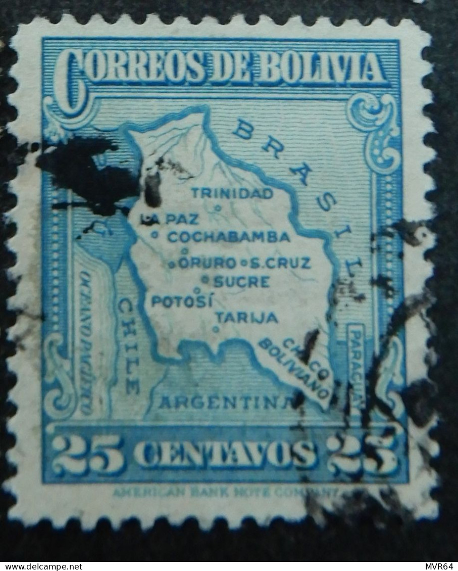 Bolivië Bolivia 1935 (8) Map Of Bolivia - Bolivie