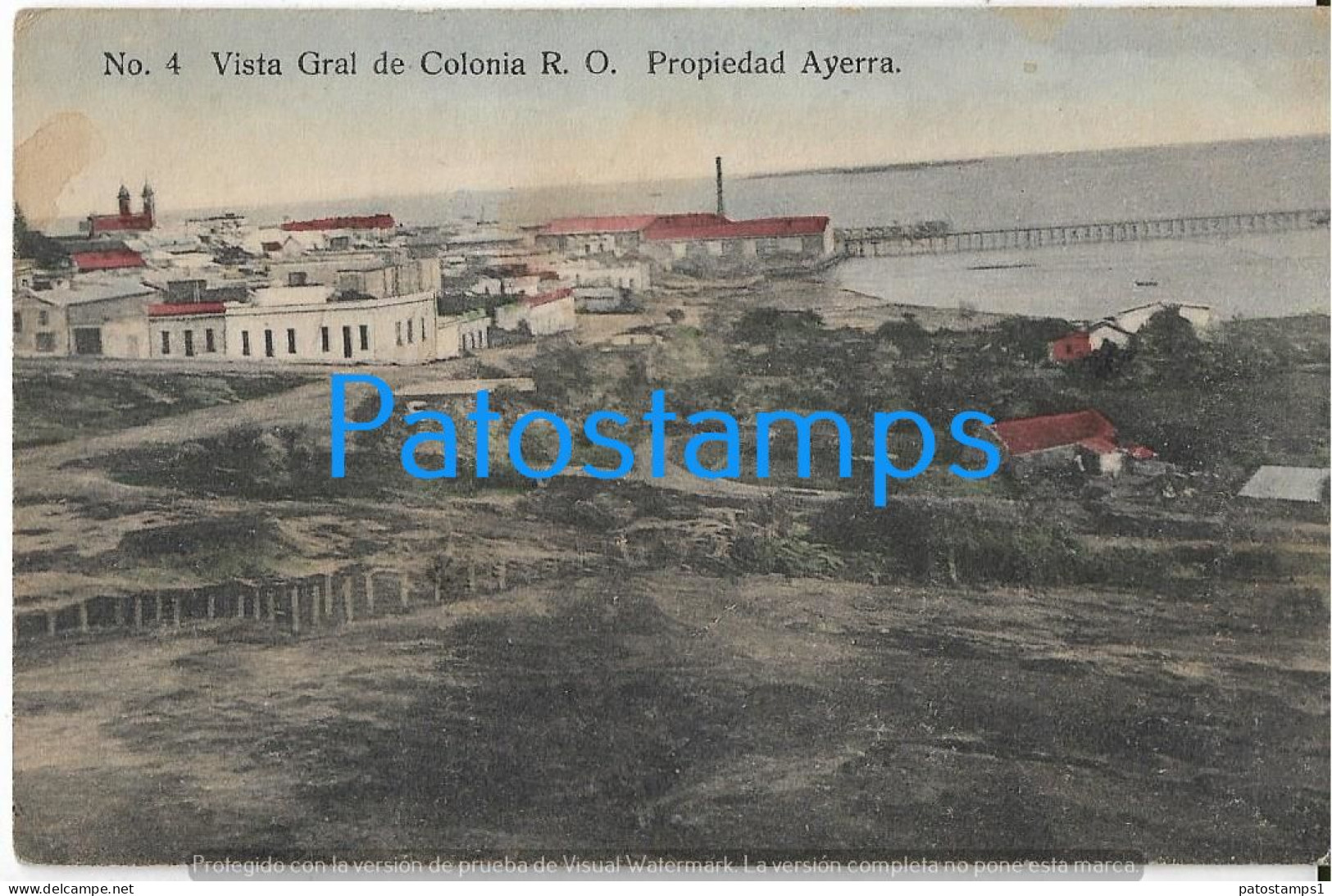 227052 URUGUAY COLONIA VISTA GENERAL SPOTTED POSTAL  POSTCARD - Uruguay