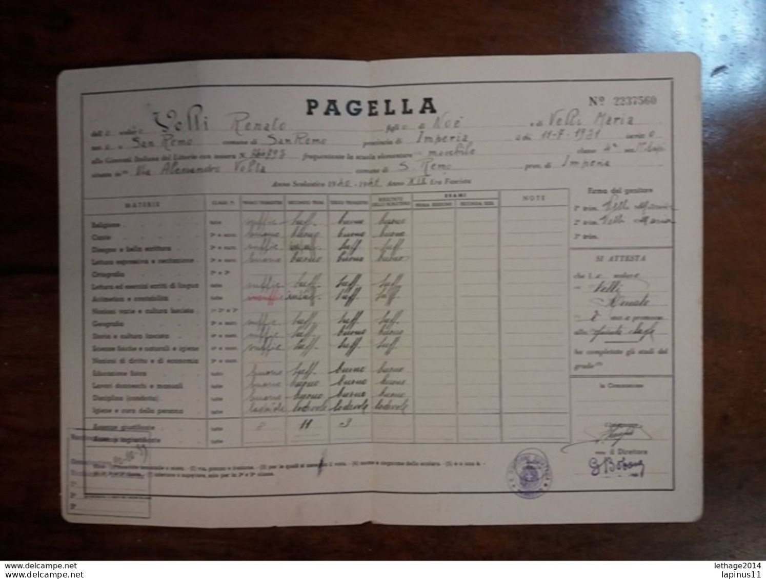 REGNO ITALIA MINISTERO DELL EDUCAZIONE NAZIONALE PERIODO COLONIALE FASCISTA FASCIO MUSSOLINI - Bills Of Exchange