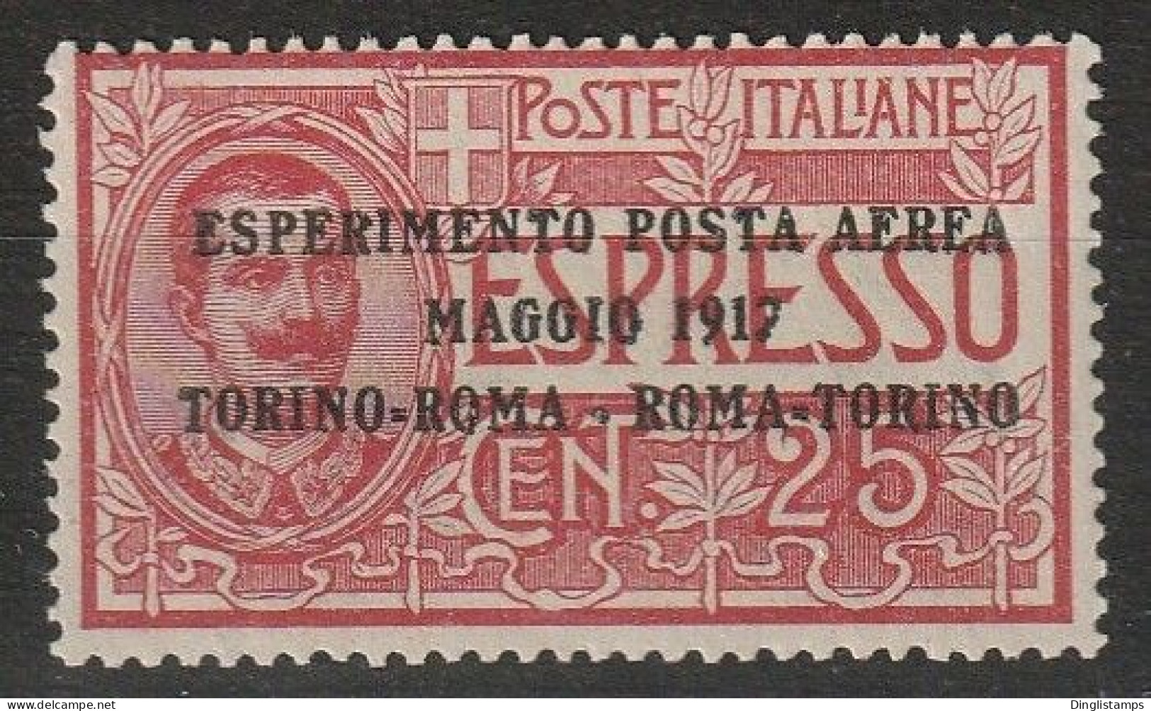 ITALY - 1917, Airmail Experiment 1st Flight Torino-Roma-Torino - Ungebraucht