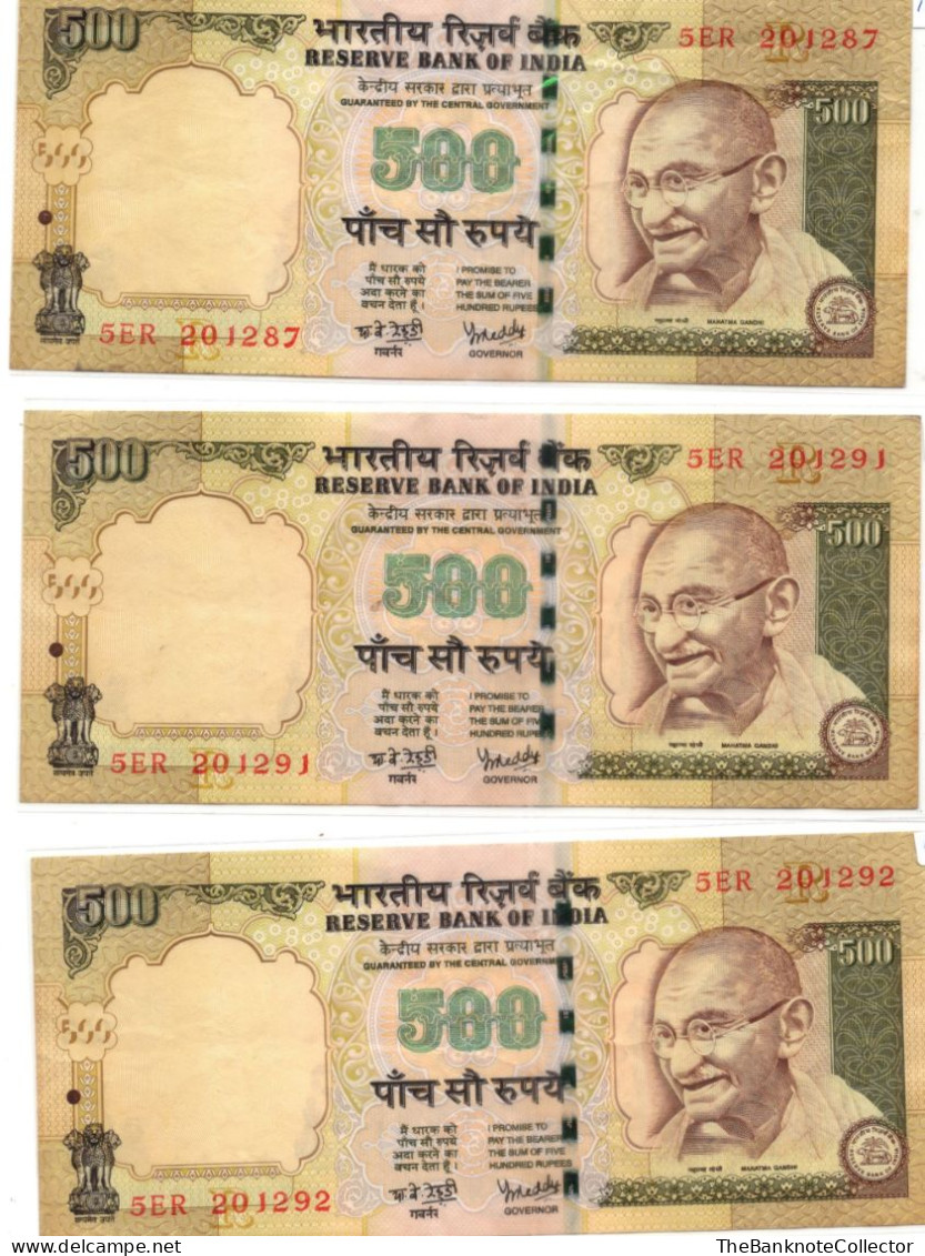 INDIA 500 Rupees 2007  P-99  Extreme Fine No Pinholes - India