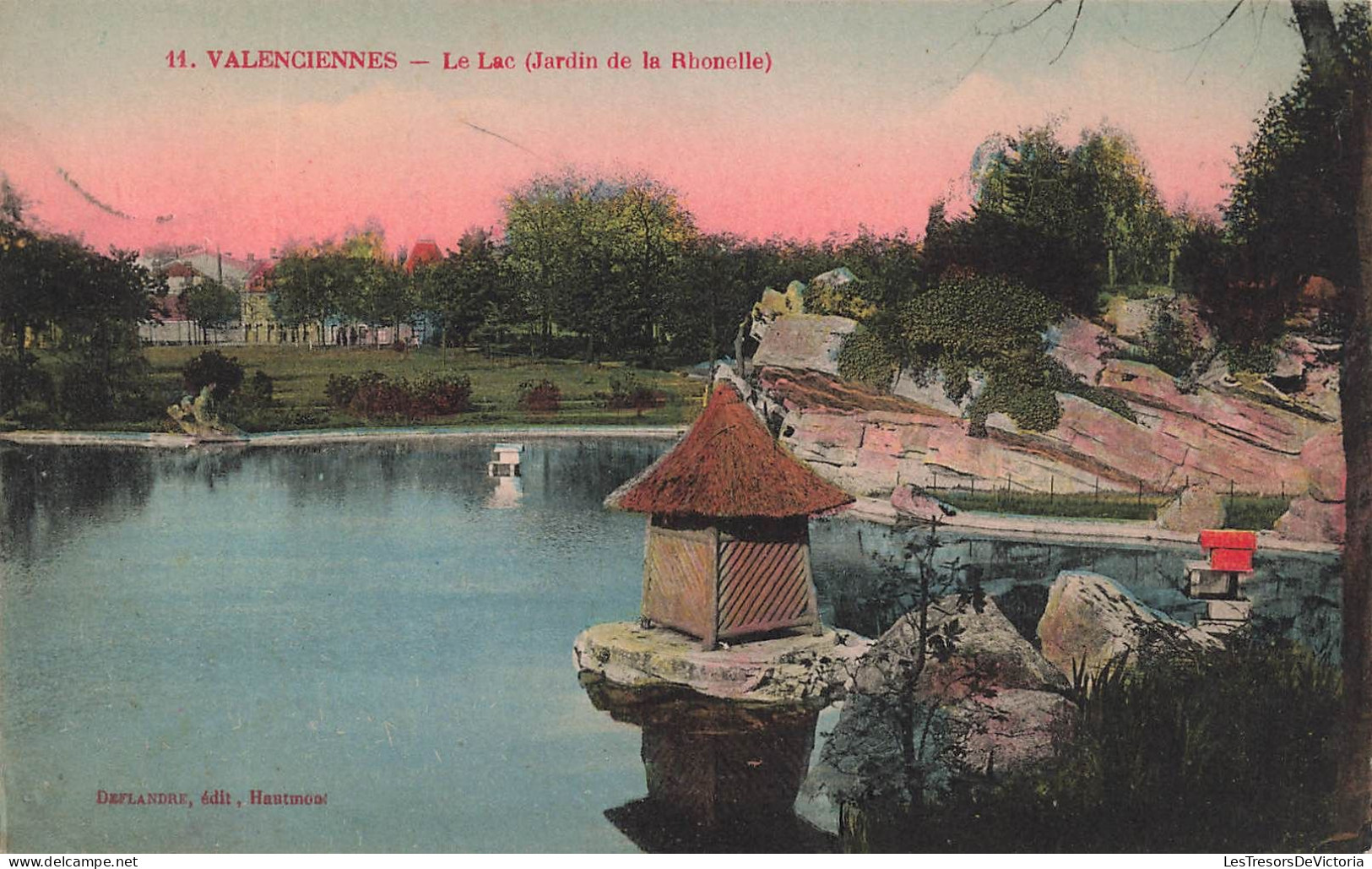 FRANCE - Valenciennes - Le Lac (Jardin De La Rhonelle) - Colorisé - Carte Postale Ancienne - Valenciennes