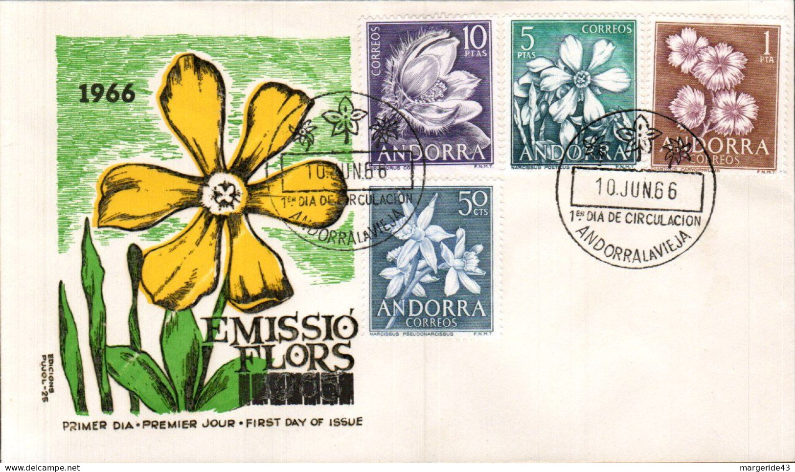 ANDORRE ESPAGNOL LOT 35  FDC DIFFERENTS - Lots & Kiloware (mixtures) - Max. 999 Stamps