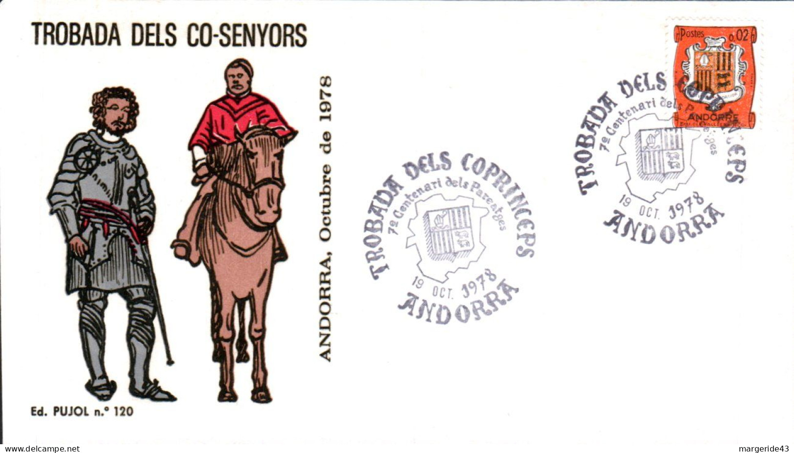 ANDORRE ESPAGNOL LOT 35  FDC DIFFERENTS