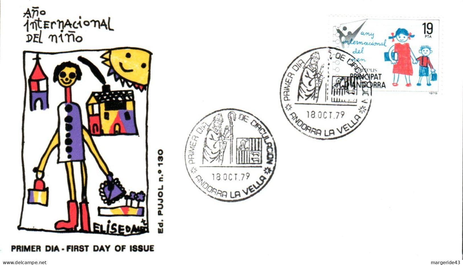 ANDORRE ESPAGNOL LOT 35  FDC DIFFERENTS