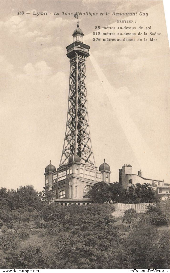 FRANCE - Lyon - Vue Sur La Tour Métallique Et Le Restaurant Gay - Vue Générale - Carte Postale Ancienne - Andere & Zonder Classificatie